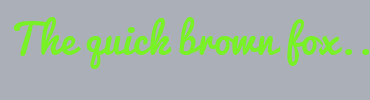 Image with Font Color 78F227 and Background Color ABAFB8